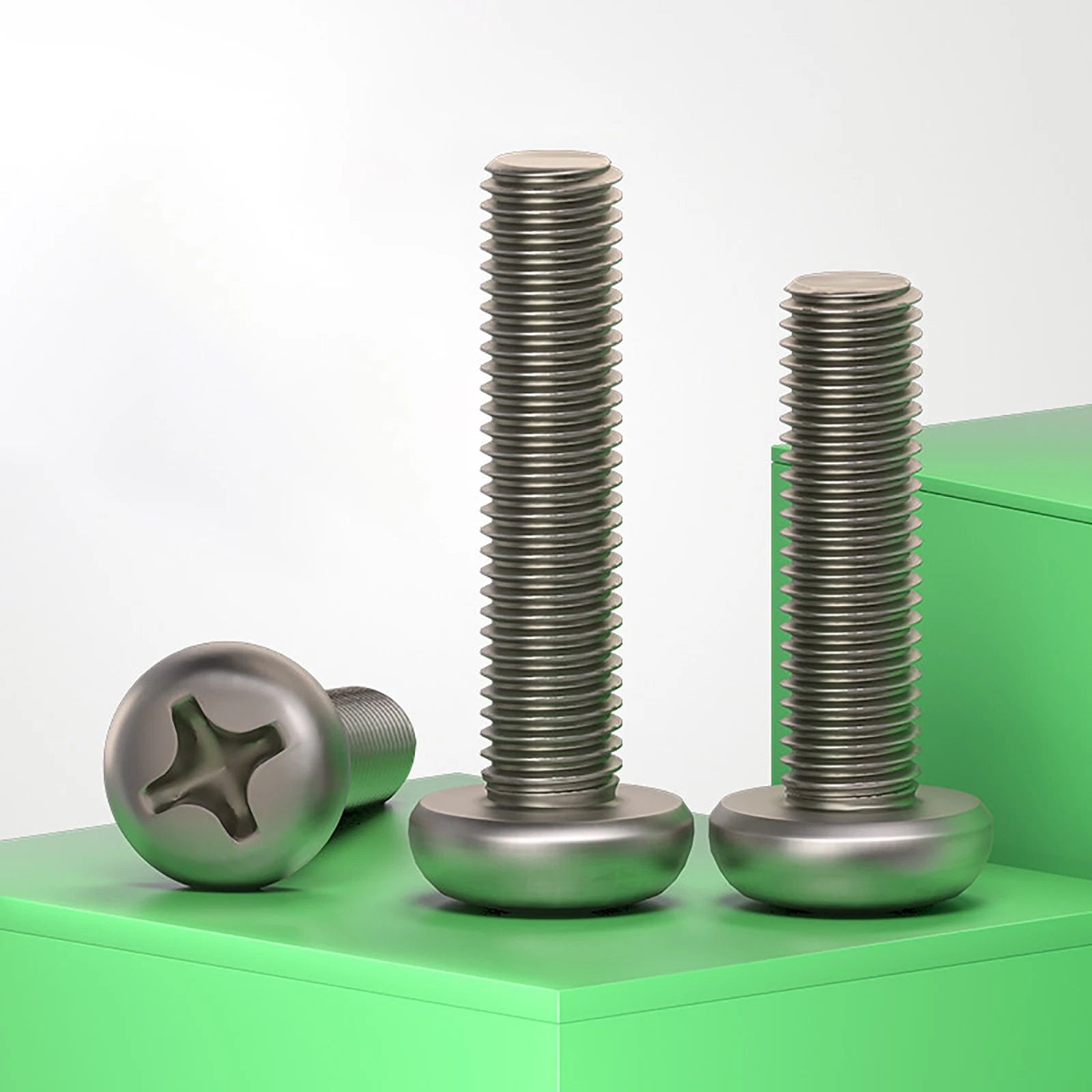 Titanium Phillips Pan Head Machine Screws — TA2/Gr2, M2–M8, Multiple Lengths