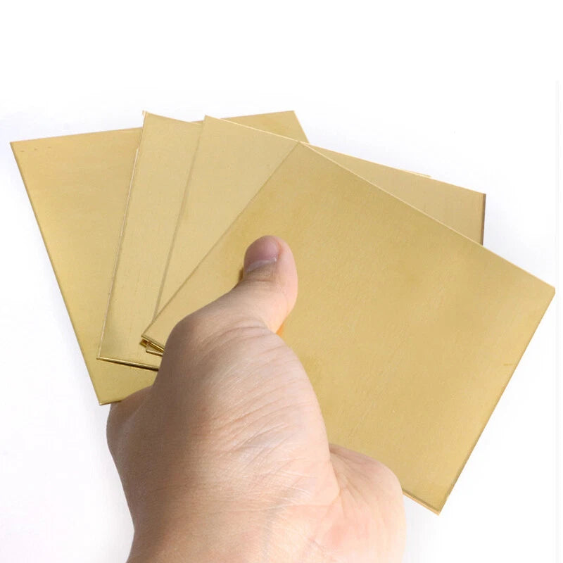 Brass Sheet Plate Guillotine Offcuts - 0.5mm To 6mm - Various Multiple Sizes