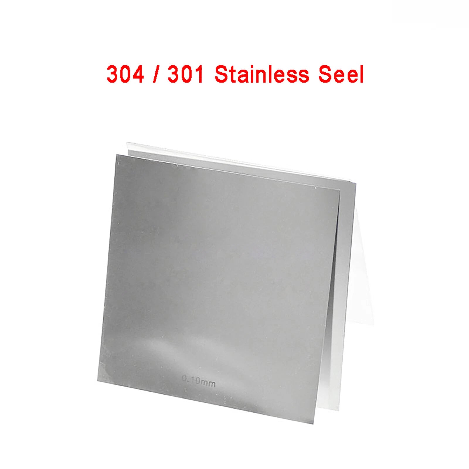 304 / 301 Stainless Steel Sheet — 0.01mm to 2.5mm Thick | 100, 200, 300mm Sizes