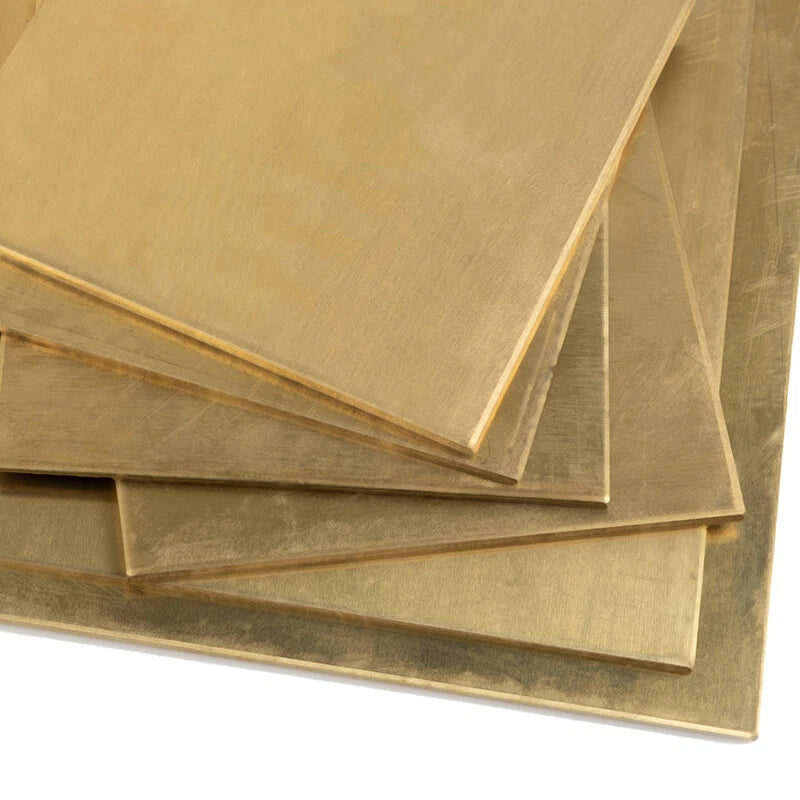H62 Brass Sheet Square Metal Plate Flat Thin Board 0.1mm to 10mm Thick for DIY