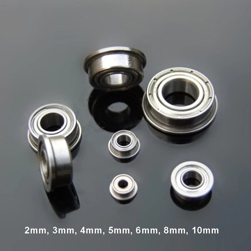 Flange Bearings Metal Shielded Deep Groove Flanged Ball Bearing 2/3/4/5/6/8/10mm