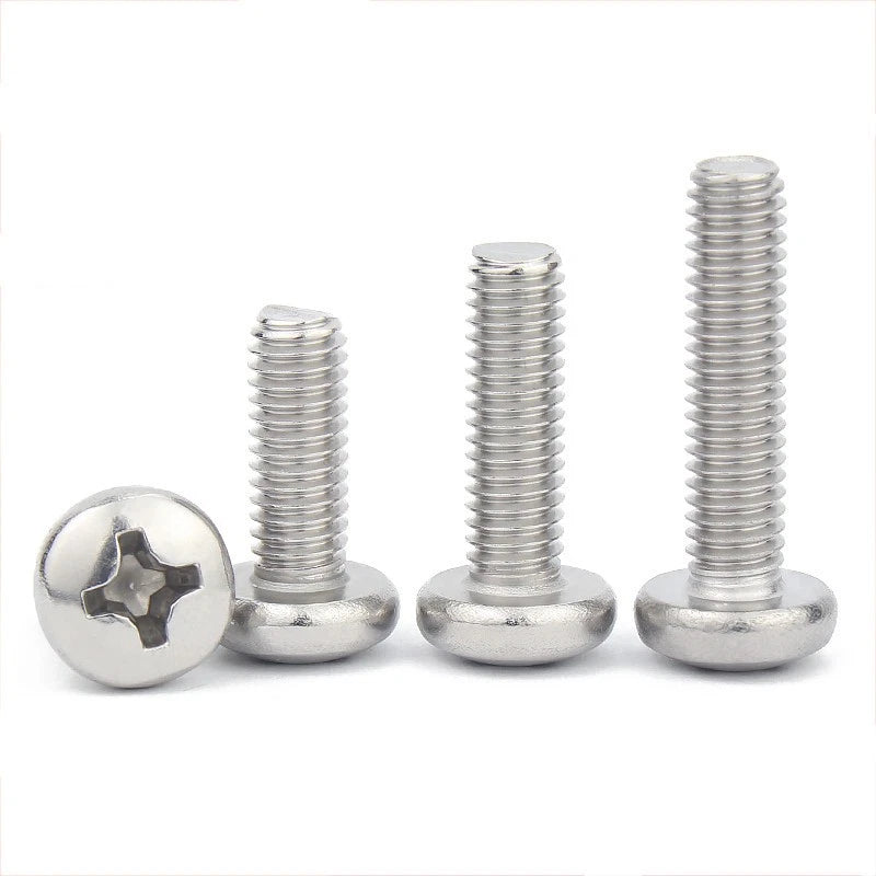 M4 Phillips Pan Head Machine Screws – Zinc Plated Steel, Fully Threaded (5–60mm Lengths)