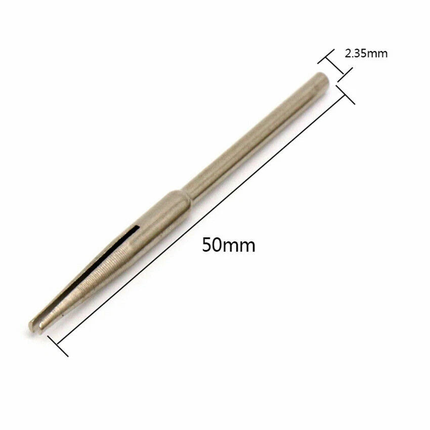 3‑Piece Straight Slim Tapered Split Spindle Mandrel Set — 2.35mm Shank for Jewelry Polishing and Fine Sanding