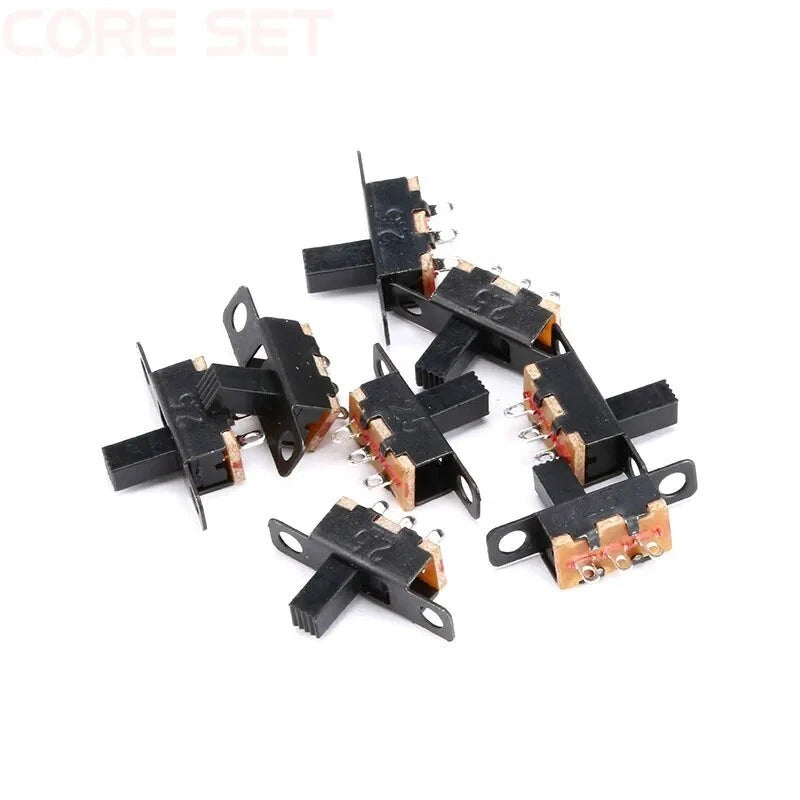 SS12F15VG6 Small Slide Toggle Switch 3-Pin 2-Position — 10 Pack