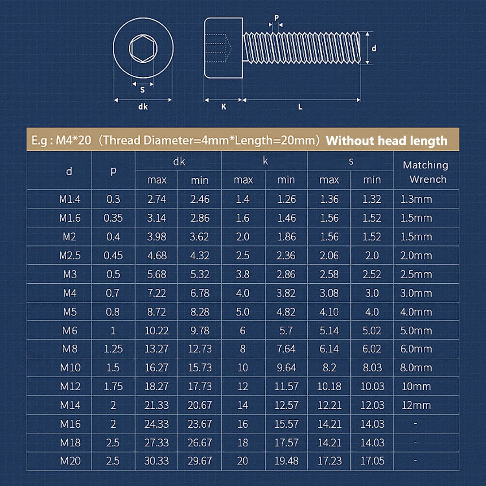 M12-M20 Socket Cap Head Screws Hex Allen Drive A2 Stainless Steel Machine Bolts