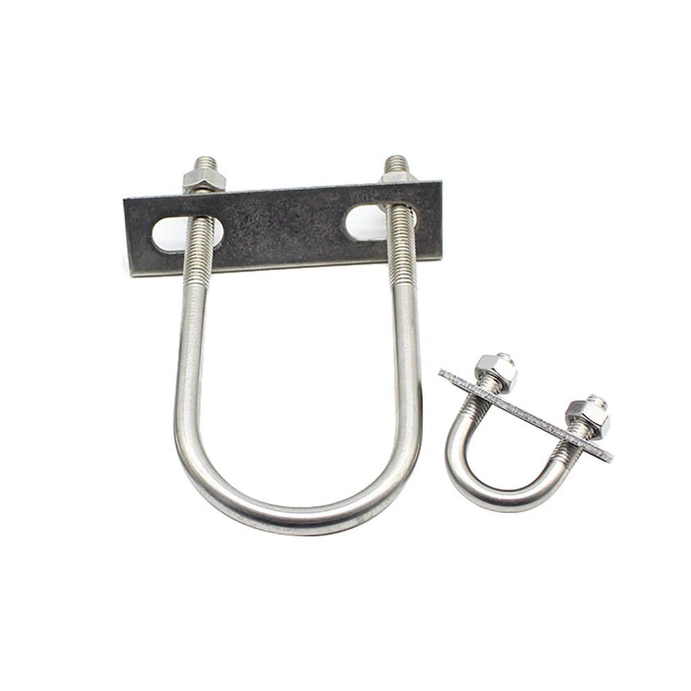 M6 M8 M10 M12 U - Bolt with Plate and Nuts – 304 Stainless Steel (A2) - HomeDIYer