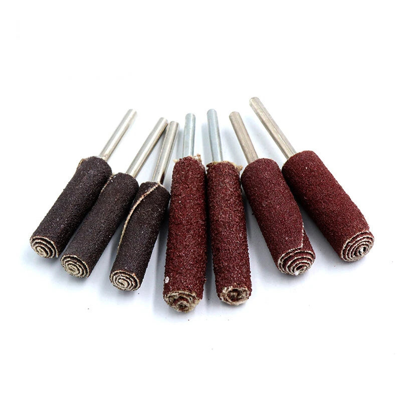 3mm Shank Sanding Cloth Grinding Heads 120 Grit – 6/8/10mm for Rotary Tool Polishing