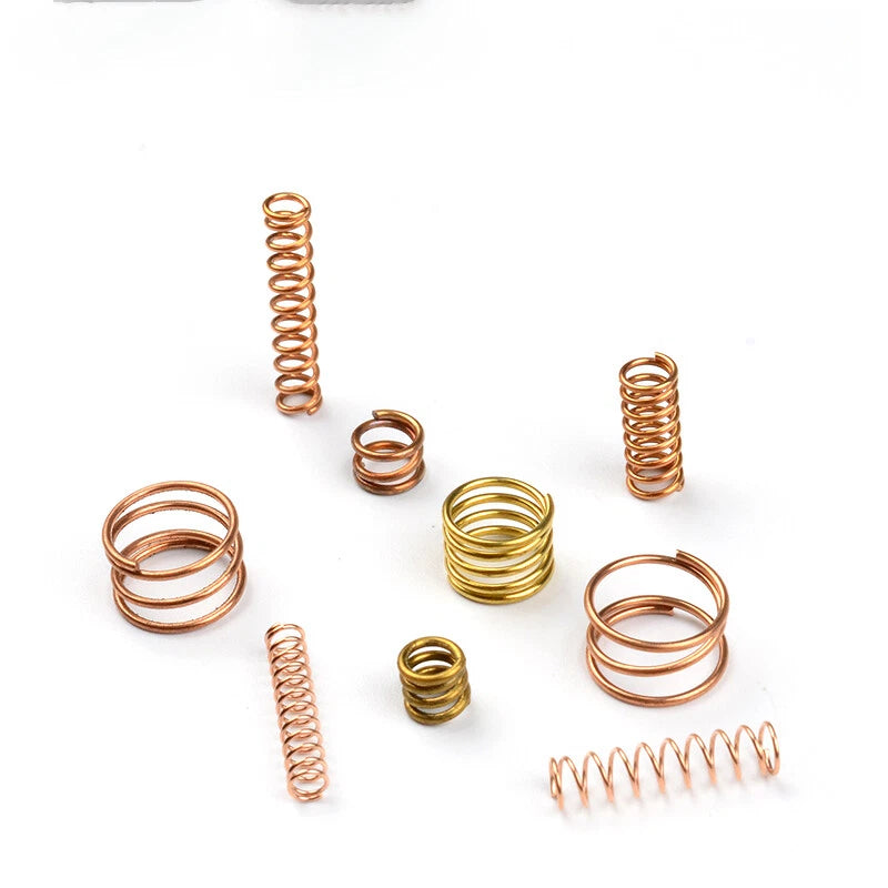 10 Pcs Brass Compression Spring Pressure Springs Wire Diameter 0.2mm to 1.2mm