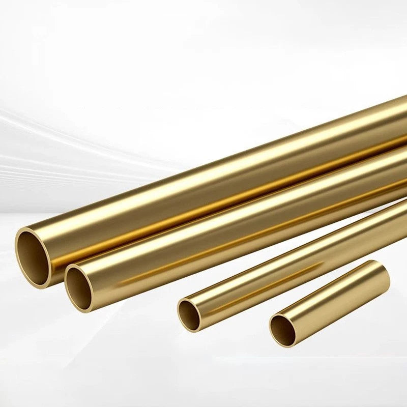 Brass Round Tube Pipe — OD 6–40mm, Wall 0.2–2mm, Length 300mm