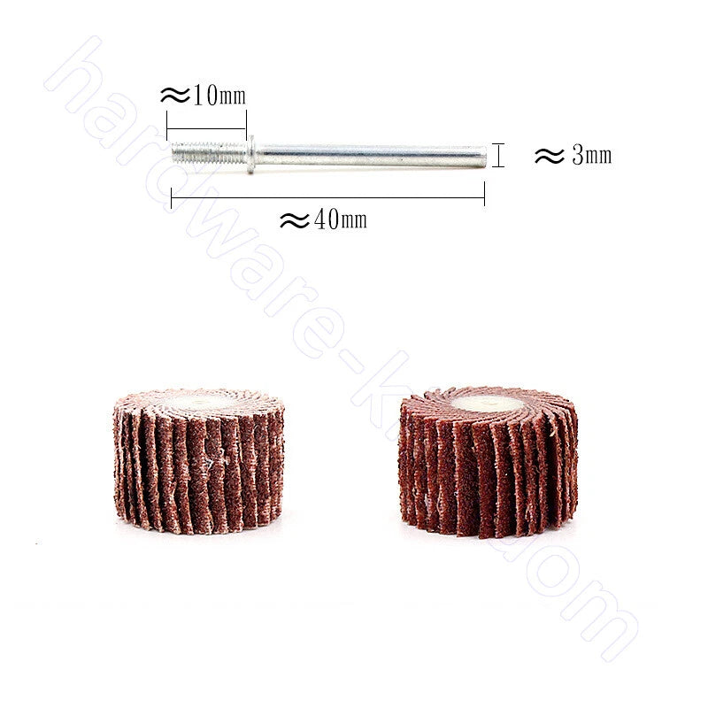 Flap Wheel Sandpaper 80-600 Grit with 3mm Mandrel | 10-20mm Sanding Wheel for Die Grinder & Rotary Tool