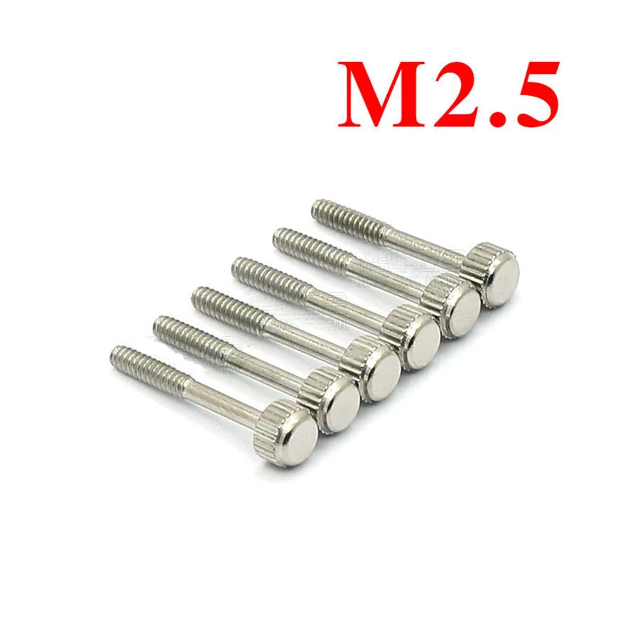 M2.5×20mm Stainless Steel Knurled Thumb Screws for Sports Cameras | Hand Knob Bolts