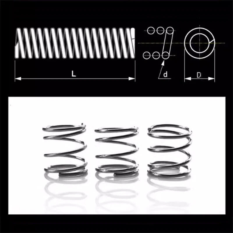 0.3mm Wire Diameter Compression Spring 2mm-4mm OD Small Pressure Springs