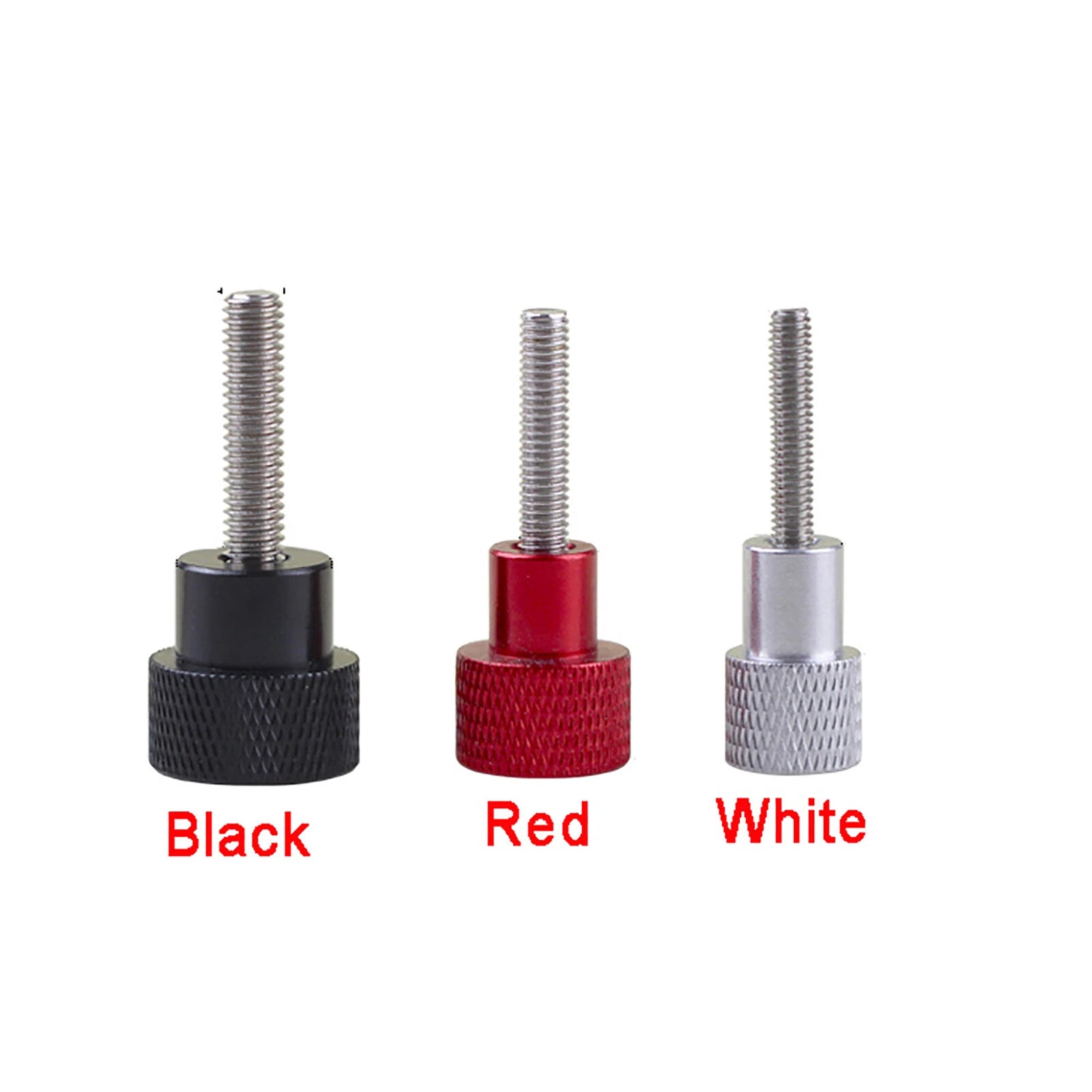 M8 M10 Steps Knurled Thumb Screws, Aluminium Handle + Stainless Steel Thread Rod