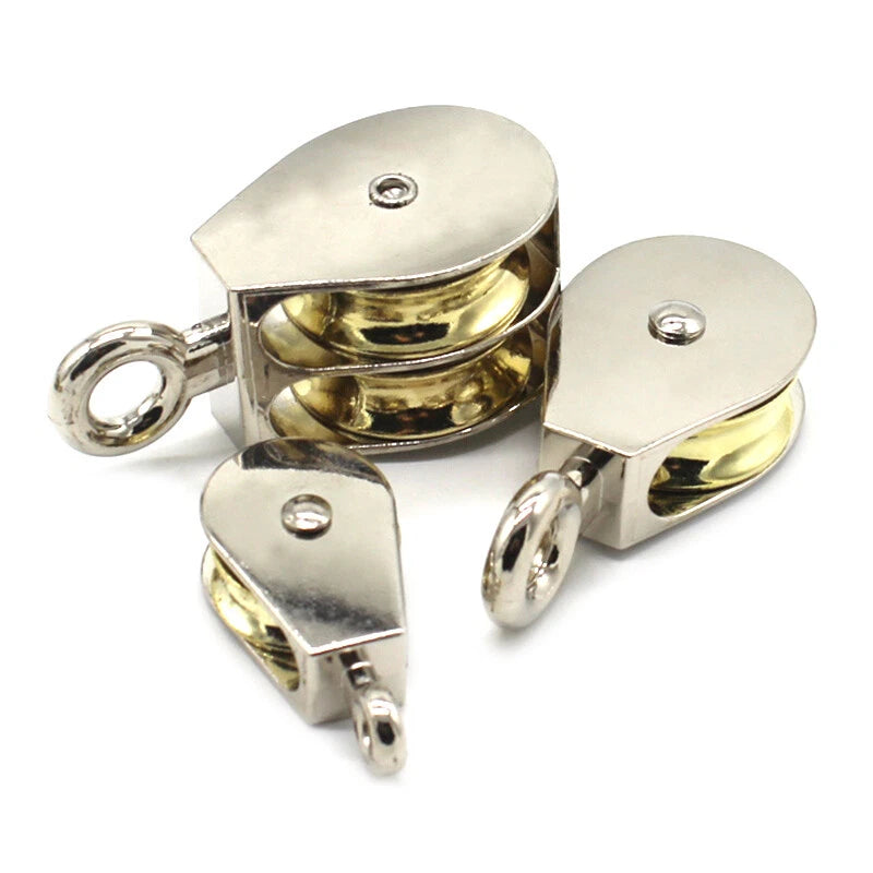Metal Fixed Swivel Pulley Sheave Rigging Lift Hoist Rope Hanging Lifting Wheel