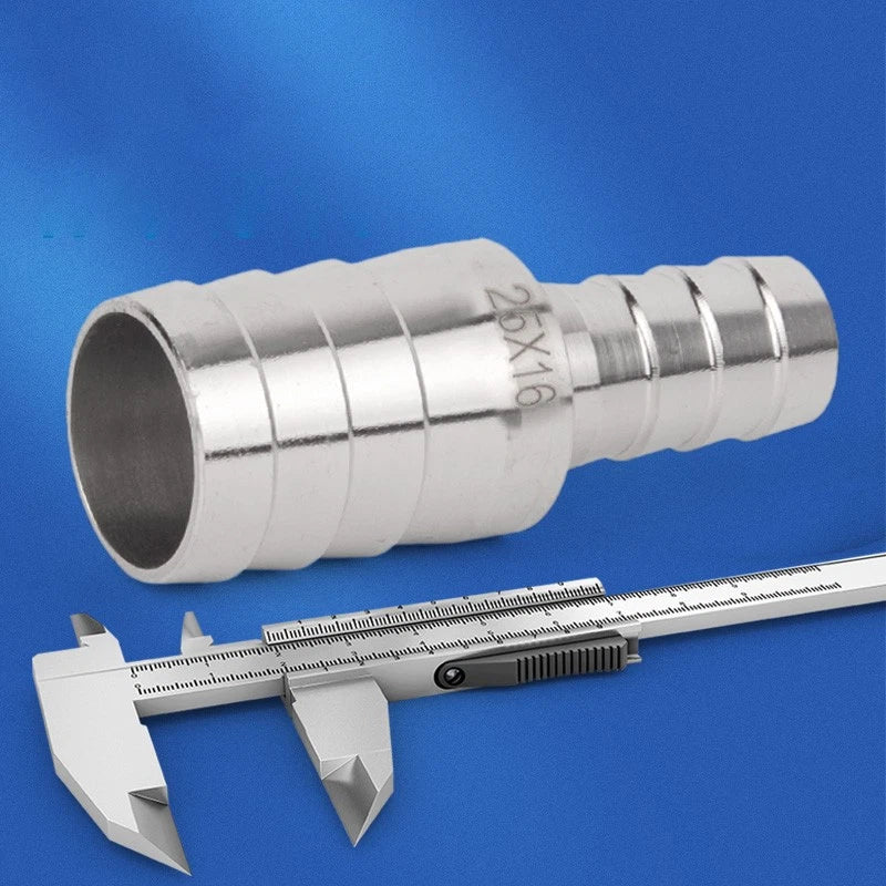 6mm~50mm Stainless Reducer Barbed Hose Joiner Connector Air Water Pipe Gas Tubi