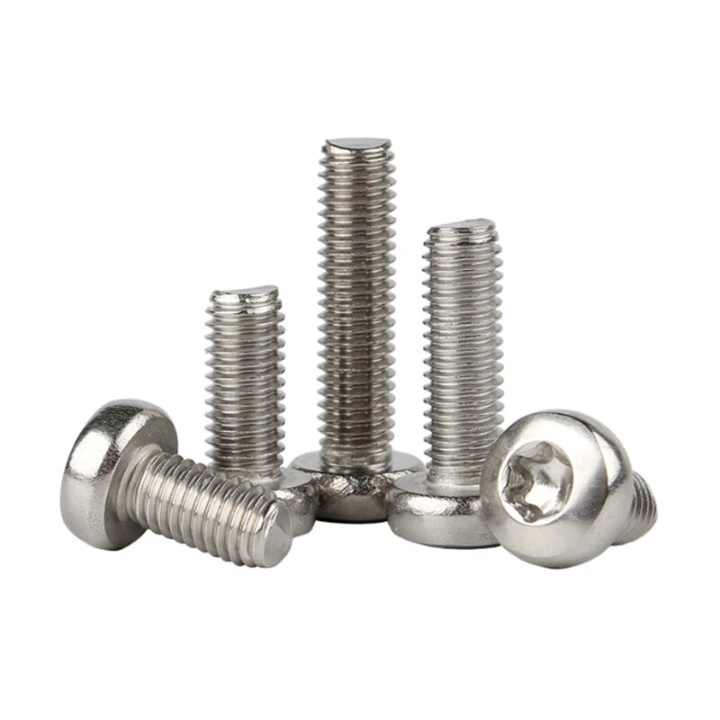 M6 M8 M10 A2 STAINLESS STEEL TORX PAN HEAD MACHINE SCREWS HEXOBULAR BOLTS