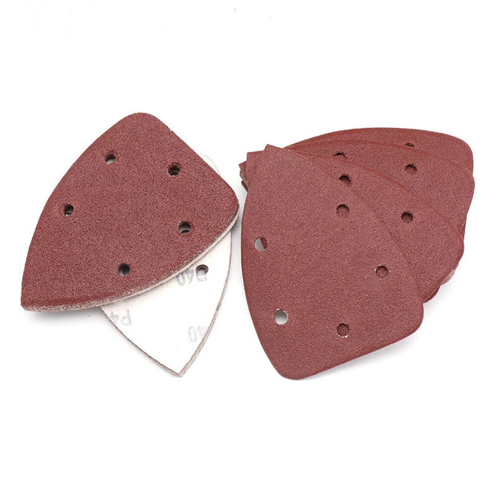 Mouse Sanding Sheet Hook and Loop Palm Sander Pad Triangle Sandpaper 40-400 Grit