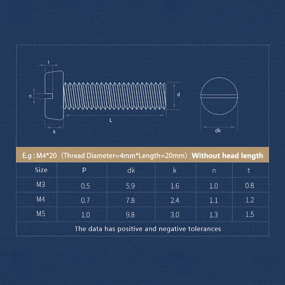 M3 M4 M5 Stainless Steel Slotted Screw Pan Round Head Machine Screws Bolts A2