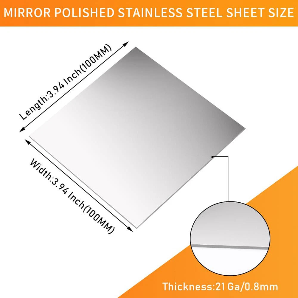 304 Stainless Steel Sheet Plate | Brushed & Polished Finish | 0.05mm–3mm Thick