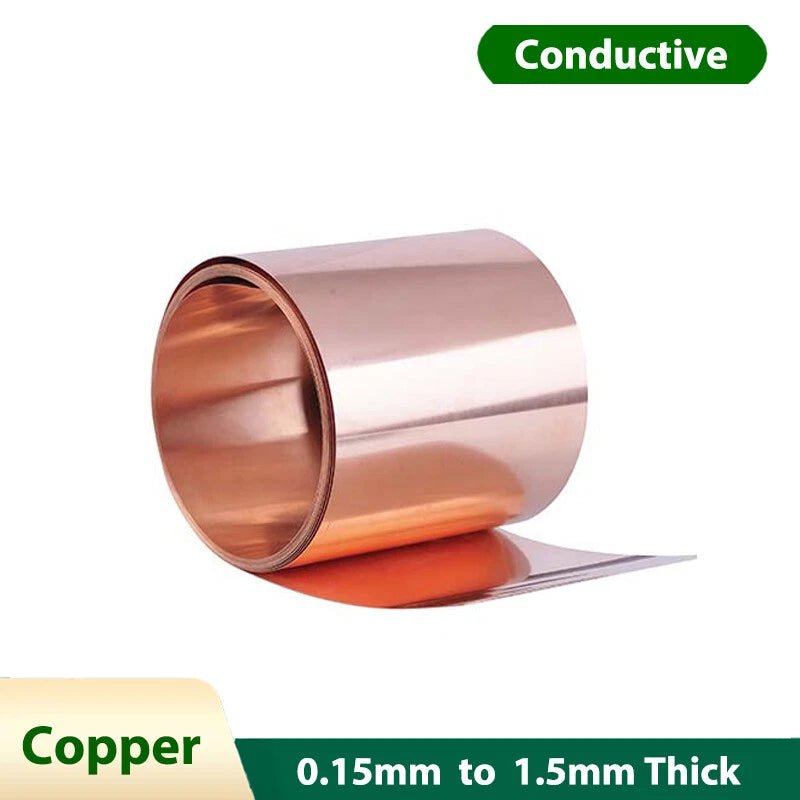 Copper Foil Tape Metal Strip Sheet 0.15mm-1.5mm Thick Pure Copper Plate Flexible - HomeDIYer