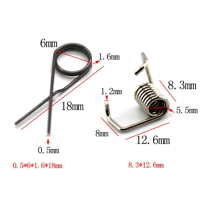 Torsion Springs Various Size Length Diameter Assortment High Tension