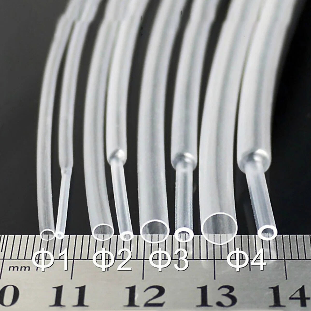 Clear Polyolefin Heat Shrink Tubing 3:1 Adhesive Glue Lined Tube Φ1.6 - Φ39mm