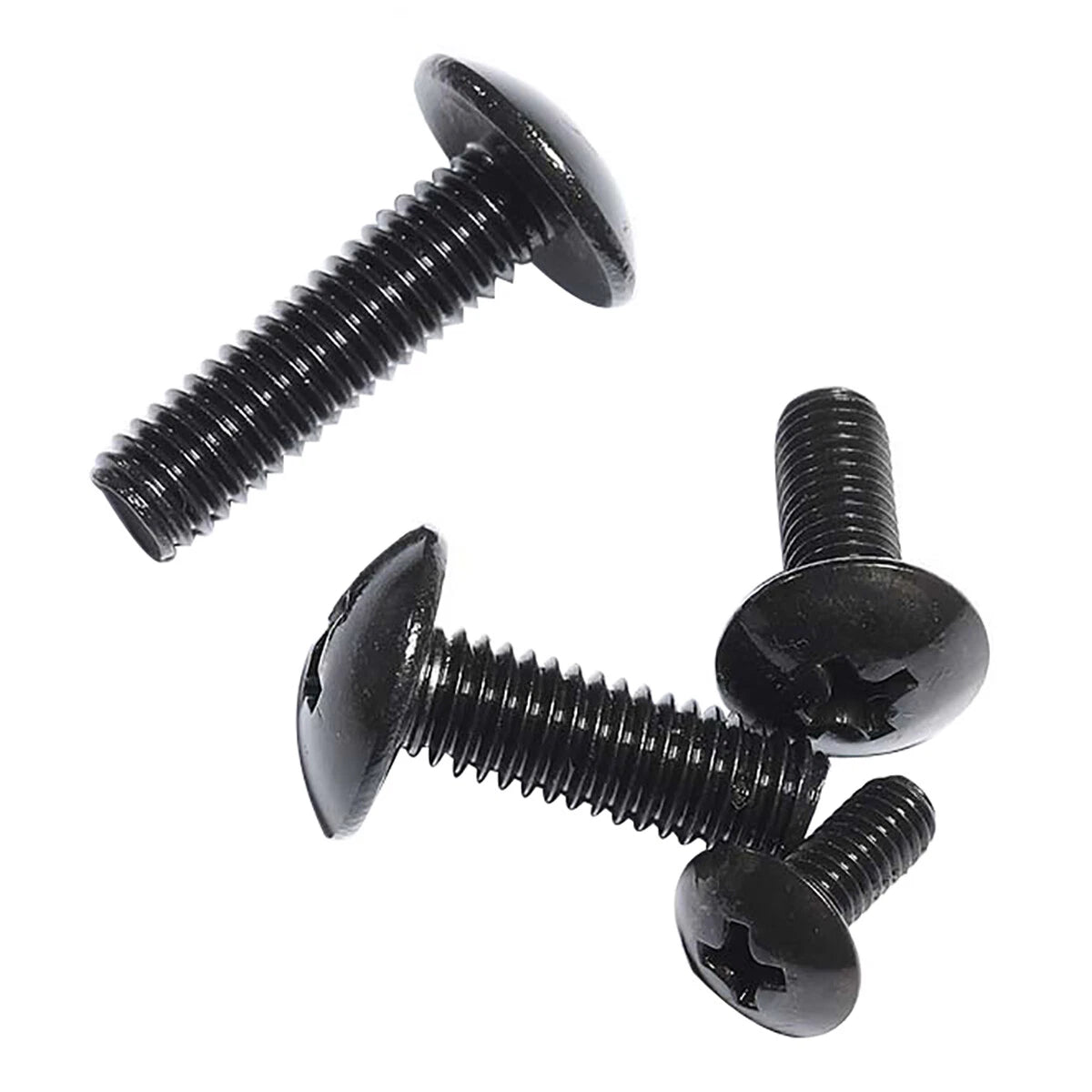 Black 304 Stainless Steel Phillips Truss Head Machine Screws — M3 M4 M5 M6