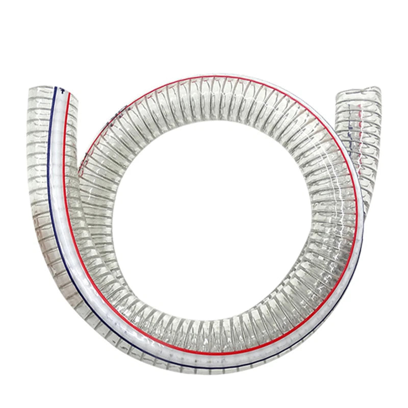 PVC Clear Wire Braided Reinforced Flexible Hose Pipe — ID 10–40mm