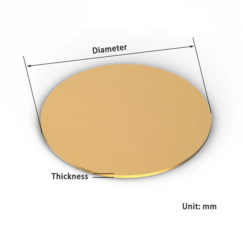 H62 Brass Round Plate Sheet Brass Metal Solid Discs Dia 10mm-300mm Thick 2mm-6mm
