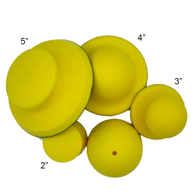 2" 3" 4" 5" Round Hand Sanding Blocks — Hook & Loop Backing Pads for Sandpaper Discs and Polishing