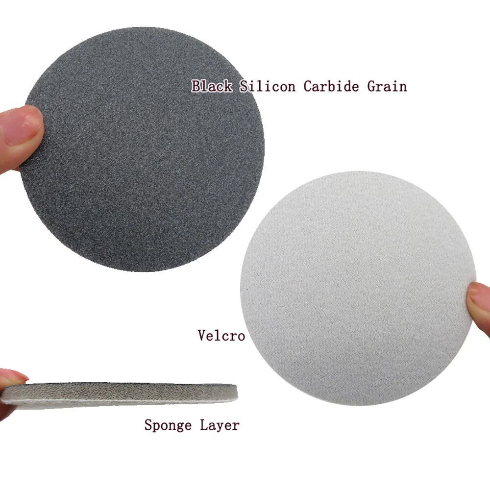 5 "(125mm)Hook & Loop Sponge Sandpaper Wet and Dry Sanding Discs 300-3000 Grit