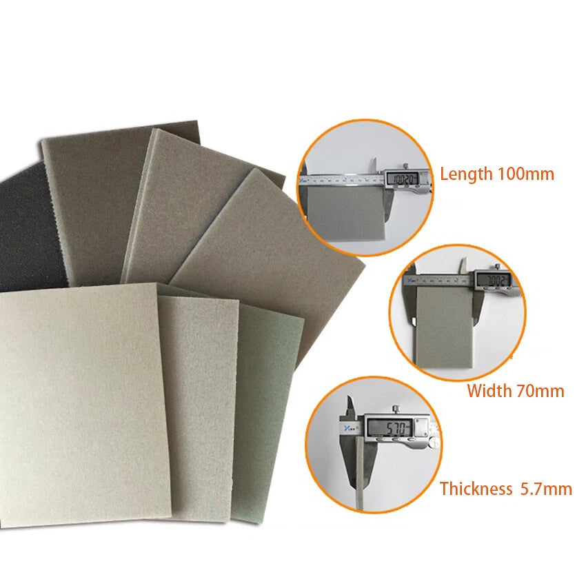 Foam Sanding Block Flexible Wet/Dry Abrasive Sandpaper Sponge Pads 300-3000 Grit