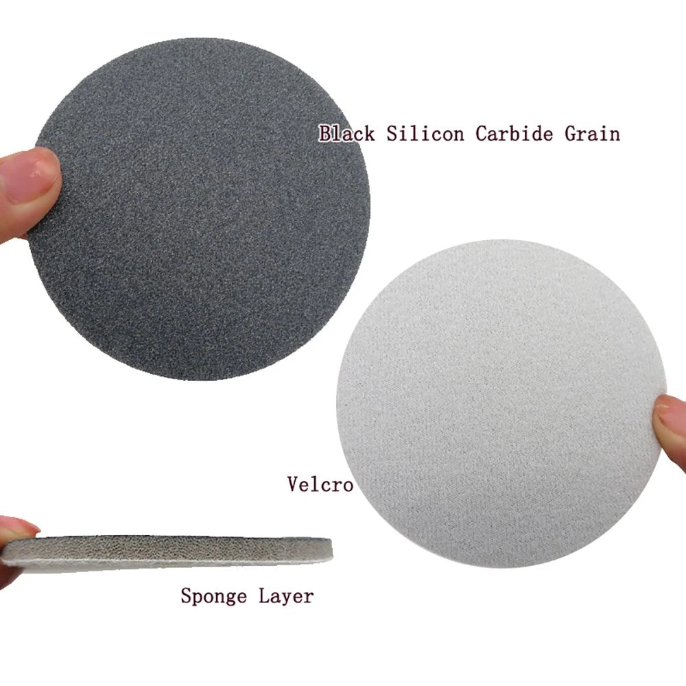 4 "(100mm)Hook & Loop Sponge Sandpaper Wet and Dry Sanding Discs 300-3000 Grit