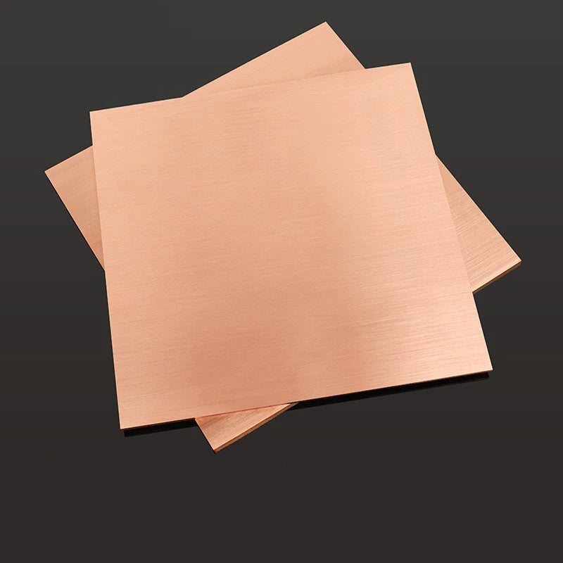 T2 Pure Copper Sheet Metal Plate Thick 0.1mm-0.5mm Laser Cut Conductive Block