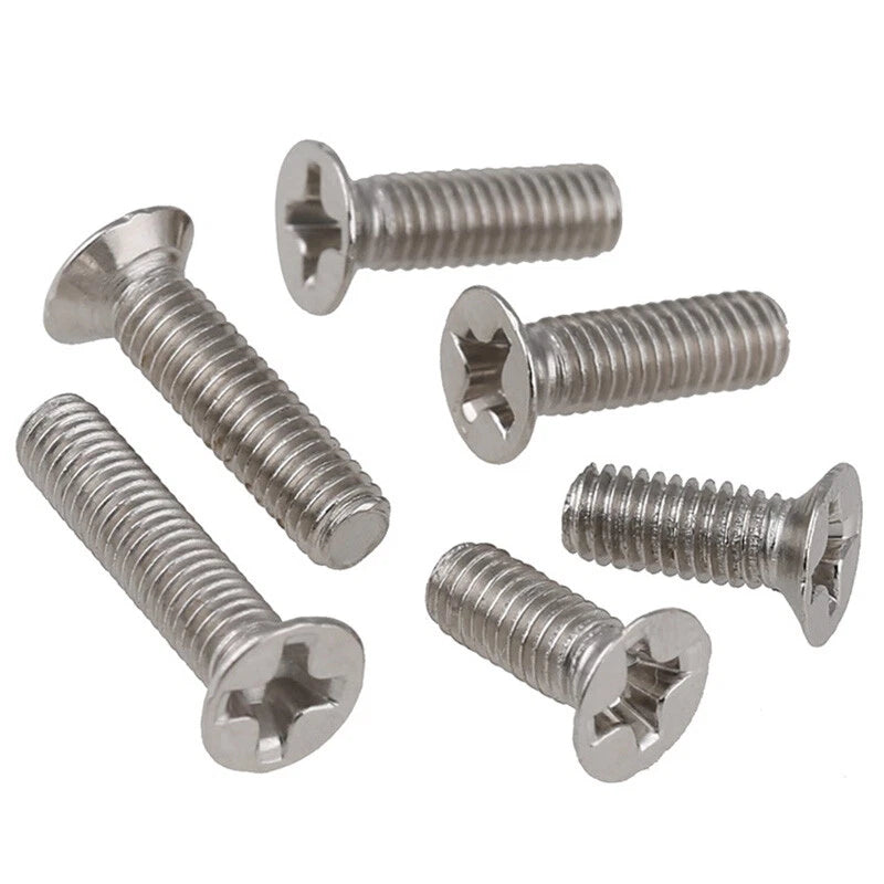 M3.5 Stainless Steel Phillips Countersunk Flat Head Machine Screws – 6 to 60mm