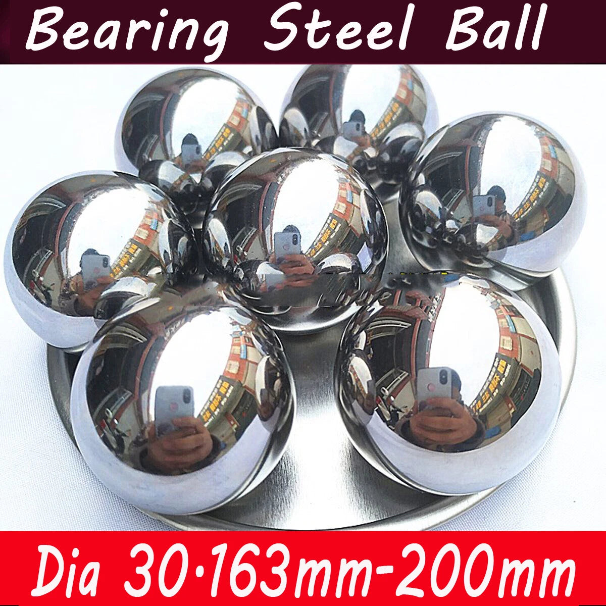 Bearing Steel Ball Dia 30.163mm-200mm High Precision Bearings Balls Metal Ball