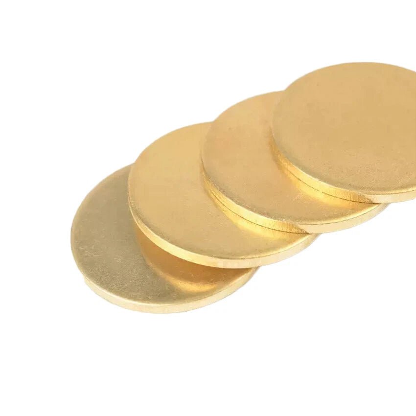 Solid Brass Discs Blanks Metal Round Sheets Dia 20mm-200mm Thick 0.5/0.8/1/2/3mm - HomeDIYer