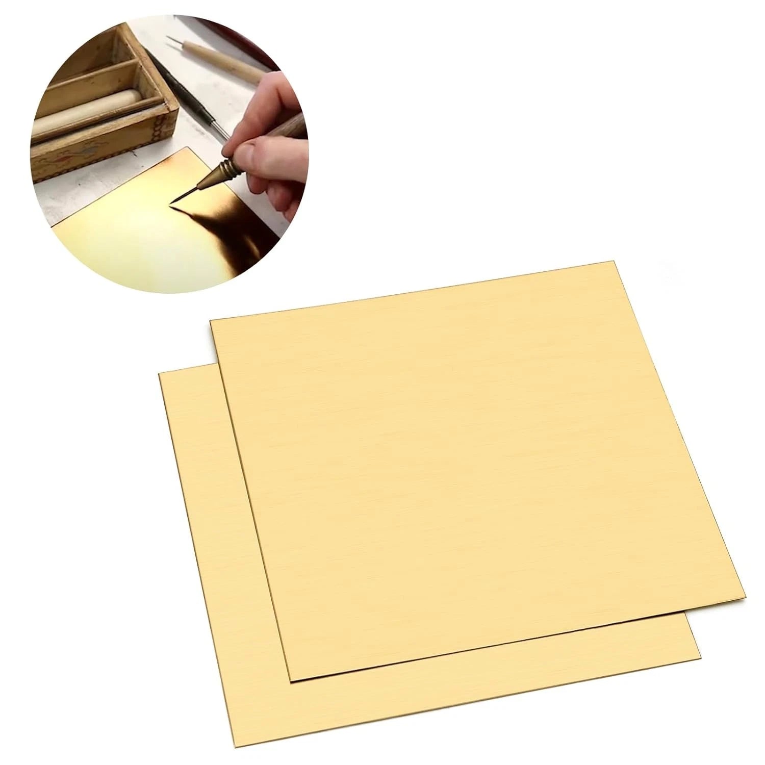 Brass Square/plate/sheet 0.1mm To 0.5mm - Brass Sheet Metal Guillotine Cut