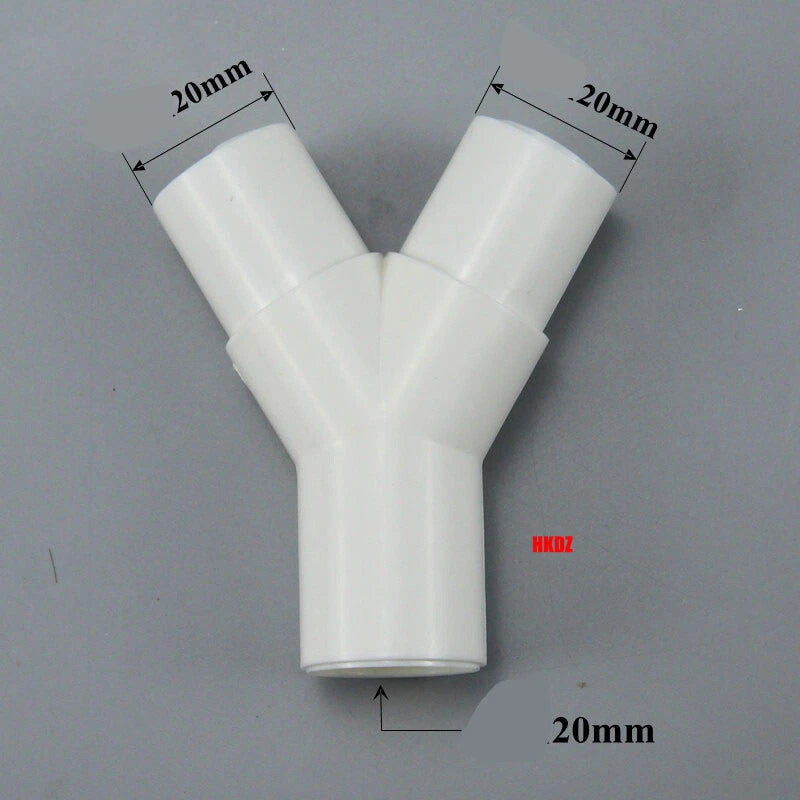 16mm 20mm PVC Plastic Y Type Tee Fork Water Pipe Tee Drip Box Tee Joint Fittings