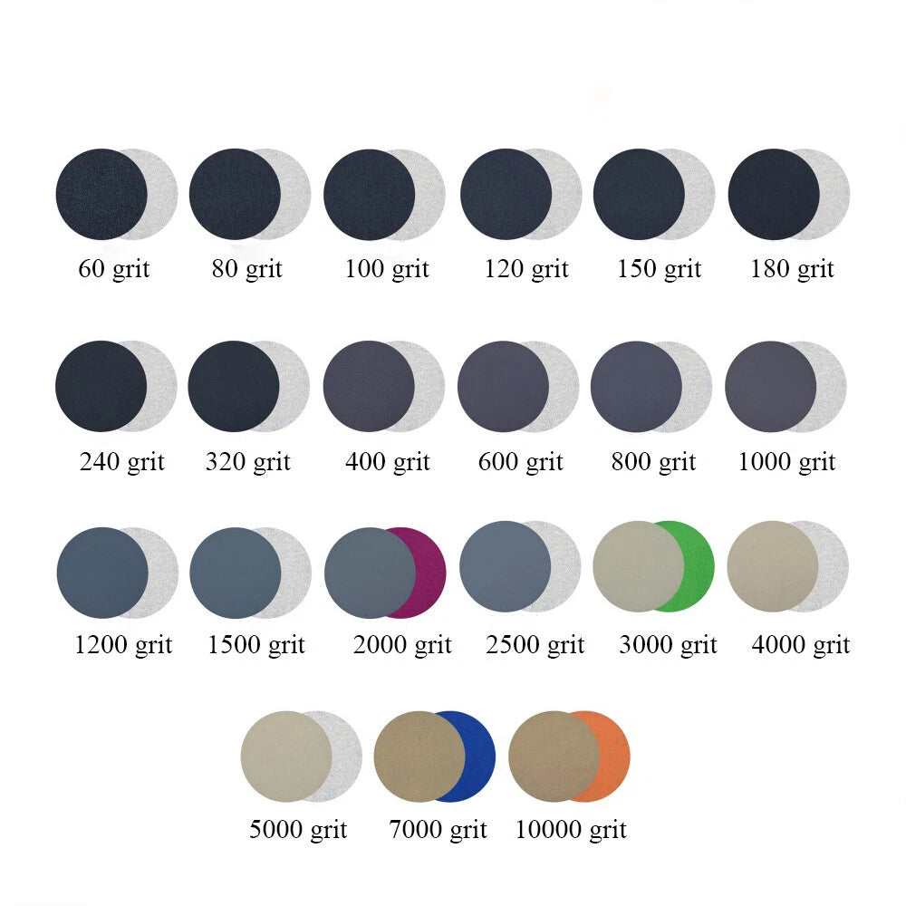 25mm 50mm Wet and Dry Sanding Discs Hook & Loop Abrasive Sandpaper Pads All Grit