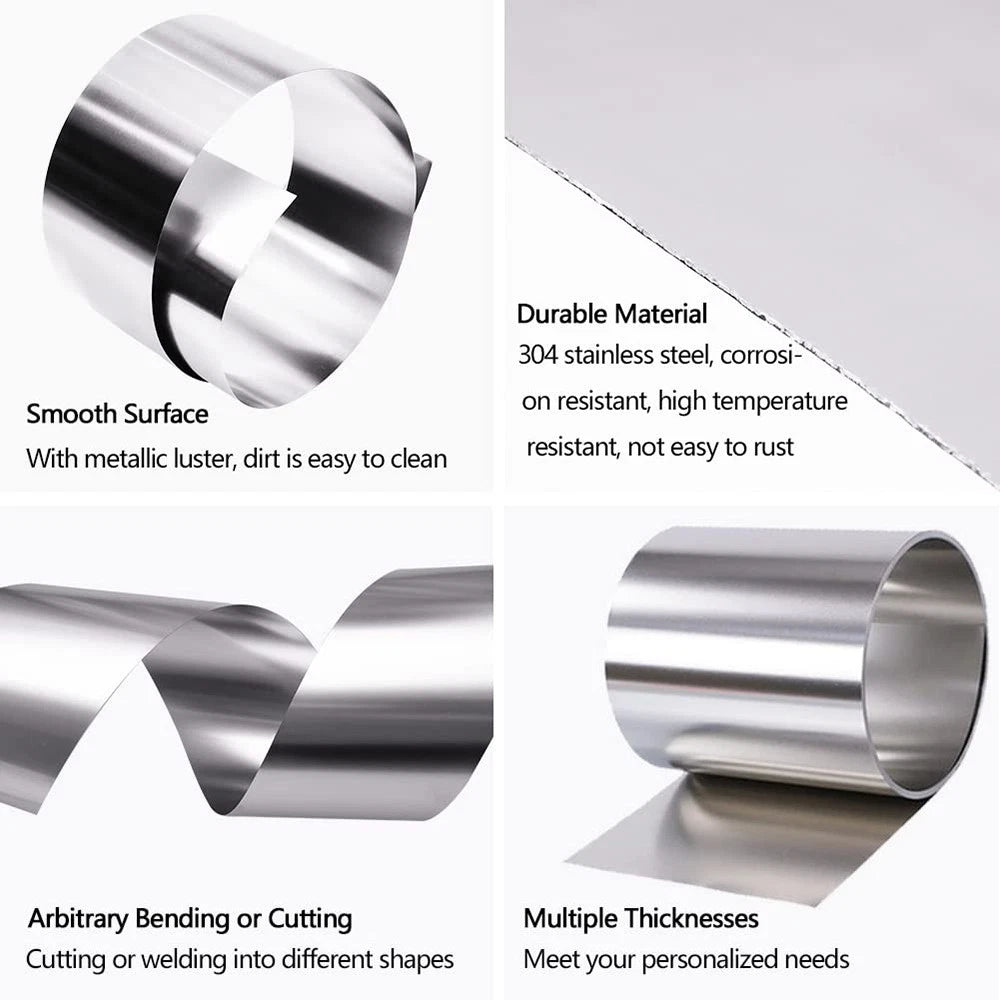 A2 Stainless Steel Flat Bar Metal Strip Sheet Foil Band Roll 0.3mmx5mmx2m