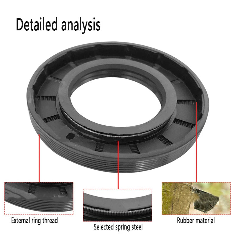 TC Oil Seal Nitrile Rotary Shaft Seal Double Lipped I.D 24mm 25mm 28mm 30mm 32mm