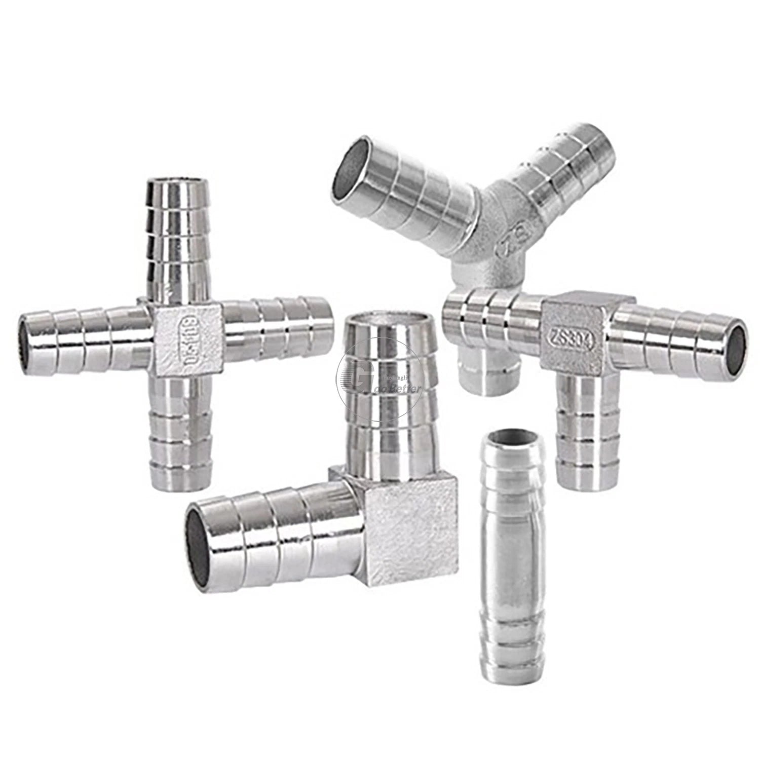 A2 Stainless Steel 8-41mm Barbed Hose Connector,Hosetail Pipe Air Water Oil Fuel