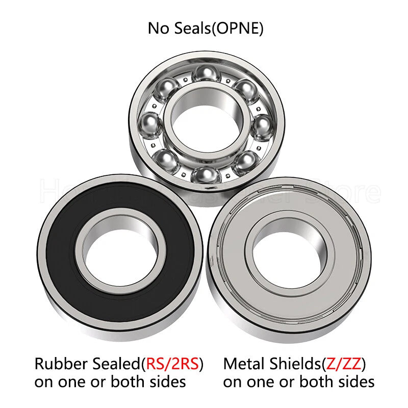 4PCS Deep Groove Ball Bearings ID 2 - 9mm OD 5-30mm Thick 2.5-10mm 603 to 699ZZ