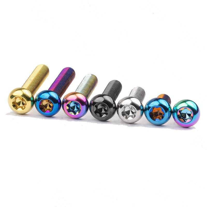 M6 Titanium Round Head Torx Screws – T30 Drive, Grade 10.9, 10–35mm Lengths (Ultra‑Light & Corrosion‑Proof)