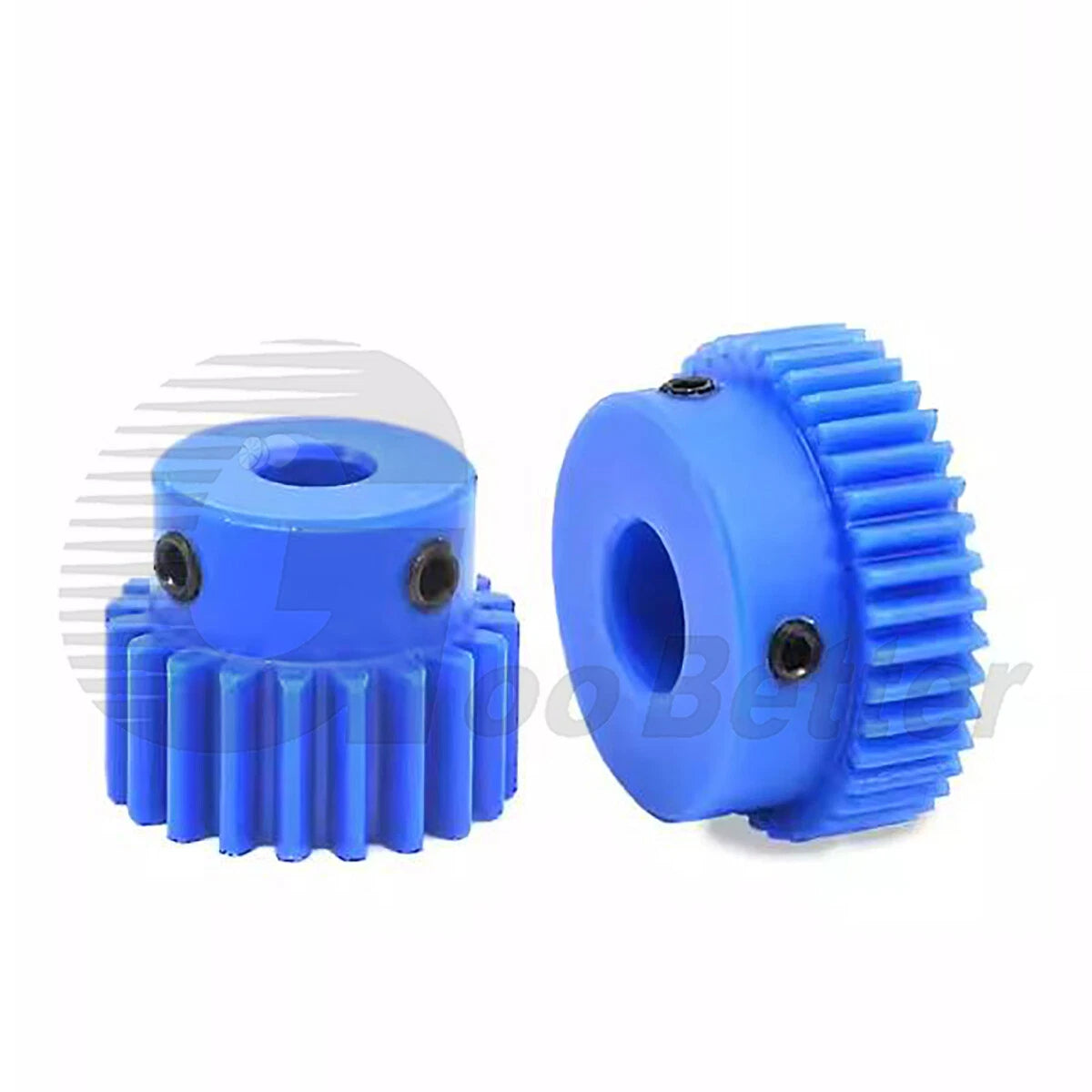 1 Mod 50 Teeth Blue Nylon Spur Gear Bore 6mm-20mm Pinion Plastic Gear with Step