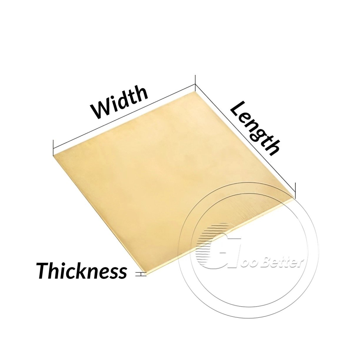 Brass Plate Square Brass Sheet Metal Guillotine Cut Thick 0.1-1MM Width 10-400MM - HomeDIYer