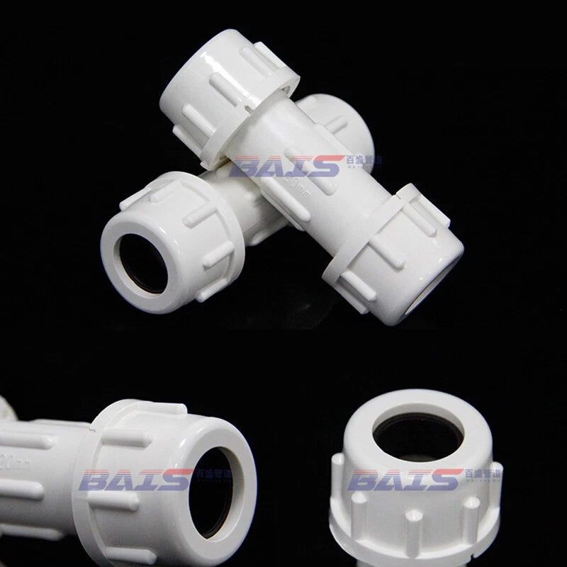 PVC Push Fit Plumbing Fittings Union Straight Pipe Quick Couplings 20mm-160mm