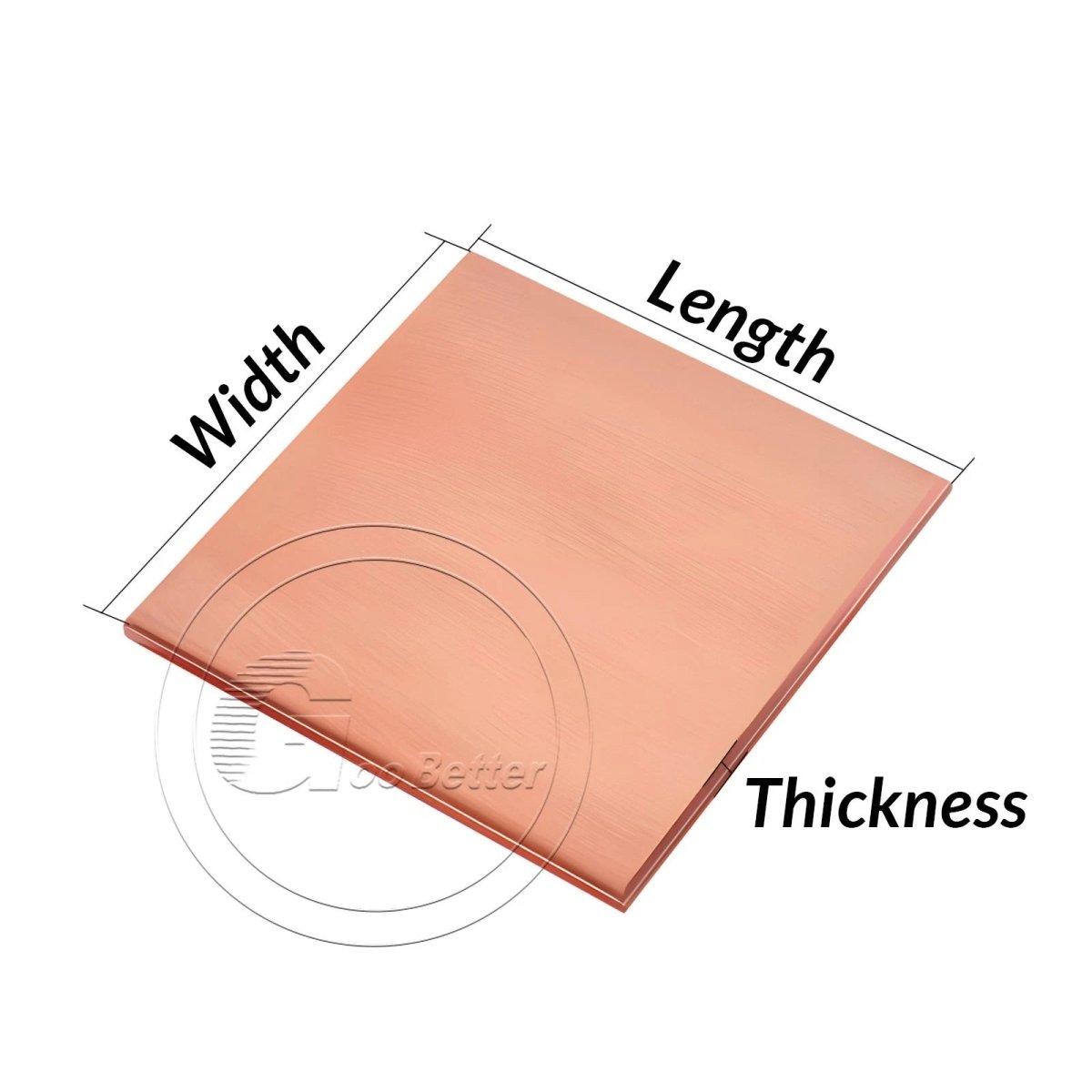 1.2MM-10MM Thick T2 Pure Copper Plate/Sheet Copper Block Laser Cut 10MM-300MM - HomeDIYer