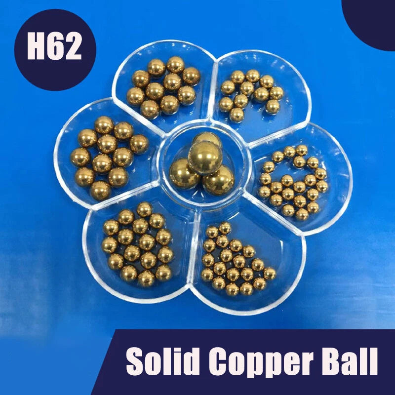 H62 Solid Precision Brass Ball Diameter 0.9-45mm Pure Copper Metal Ball Bearings
